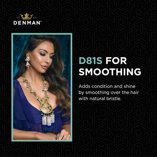 Woman with long glossy brunette waves: D81S for smoothing