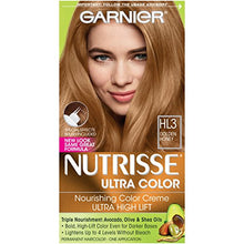 Load image into Gallery viewer, Garnier Nutrisse Ultra Color Nourishing Permanent Hair Color Cream, B3 Golden Brown (1 Kit) Brown Hair Dye (Packaging May Vary), Pack of 1
