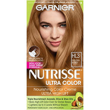 Load image into Gallery viewer, Garnier Nutrisse Ultra Color Nourishing Hair Color Creme, HL3 Golden Honey (Packaging May Vary)
