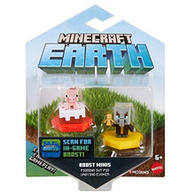 Load image into Gallery viewer, MINECRAFT Earth BOOST MINI FIGURES 2-PACK NFC-Chip Toys, Earth Augmented Reality Mobile Game, Based on Minecraft Video Game, Great for Playing, Trading, and Collecting, Adventure Toy
