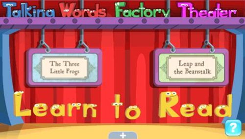 Learn to Read theater menu with The Three Little Frogs and Leap and the Beanstalk