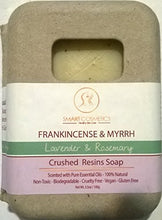 Load image into Gallery viewer, Frankincense &amp; Myrrh - Lavender &amp; Rosemary (Crushed Resins Soap)
