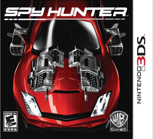 3DS game cover with a red sports car mounting twin guns on its hood