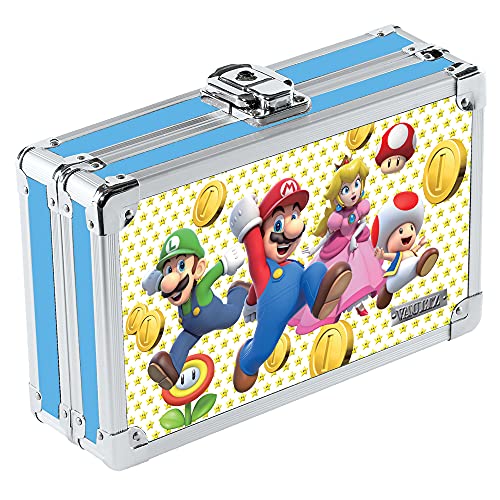 Vaultz Locking Supplies & Pencil Box with Key Lock, 5.08"x 2.36"x 8.27", Mario Winning (VZ03947-AMZ)