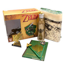 Load image into Gallery viewer, CultureFly Legend of Zelda Collector&#39;s Box | Contains 6 Exclusive Items Including Map Blanket, Link Pin, Gold Hylian Shield Vinyl and More
