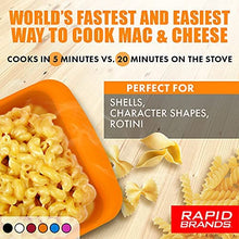 Load image into Gallery viewer, Rapid Mac Cooker | Microwave Macaroni &amp; Cheese in 5 Minutes | Perfect for Dorm, Small Kitchen or Office | Dishwasher-Safe, Microwaveable, BPA-Free (Blue, 1-Pack)
