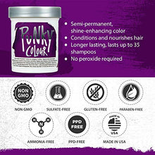 Load image into Gallery viewer, Punky Purple Semi Permanent Conditioning Hair Color, Non-Damaging Hair Dye, Vegan, PPD and Paraben Free, Transforms to Vibrant Hair Color, Easy To Use and Apply Hair Tint, lasts up to 35 washes, 3.5oz
