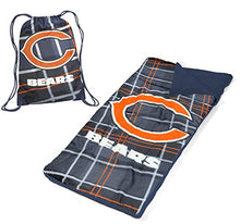 Load image into Gallery viewer, Idea Nuova NFL Chicago Bears Drawstring Bag with Sleeping Bag, Ages 3+, 30&quot;x54&quot;
