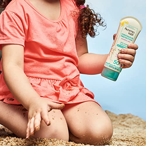 Aveeno Kids Continuous Protection Zinc Oxide Mineral Sunscreen Lotion for Children's Sensitive Skin