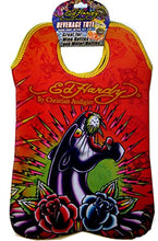 Load image into Gallery viewer, Ed Hardy Designs By Christian Audigier Neoprene 2 Bottle Wine Beverage Tote (Tattoo Black Panther)
