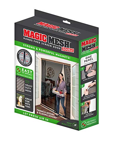 Magic Mesh Magne Double Hands Free Magnetic Screen, Fits French & Sliding Doors 75 in x 83 in