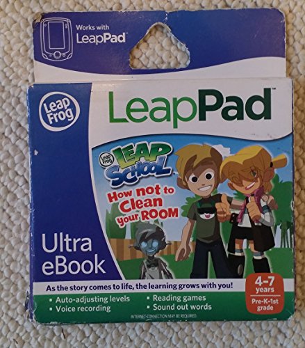 LeapPad Ultra eBook box with two kids and a robot, LeapSchool story, ages 4-7