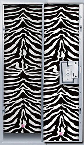Darice 4 Panels Locker Lookz Wallpaper, Black and White Zebra