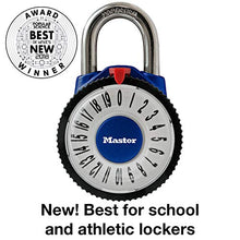 Load image into Gallery viewer, Master Lock 1588D Locker Lock Combination Padlock with Magnification Lens, 1 Pack, Assorted Colors
