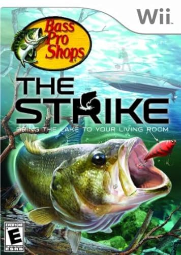 Wii game cover with a largemouth bass striking a red crankbait
