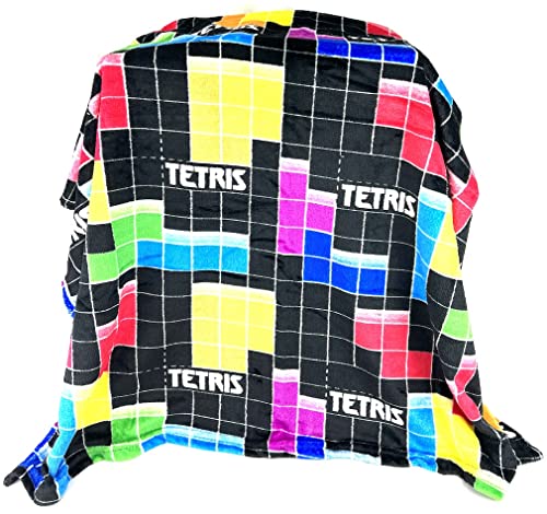 1616 Holdings Tetris Classic 80's Video Game Plush Travel Throw Blanket 40x50 inch Black