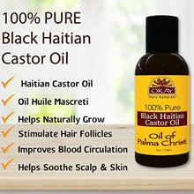 Load image into Gallery viewer, OKAY | 100% Pure Black Haitian Castor Oil | For All Hair Textures &amp; Skin Types | Grow Healthy Hair - Treat Skin Conditions | Oil of Palma Christi | All Natural | 4 Oz
