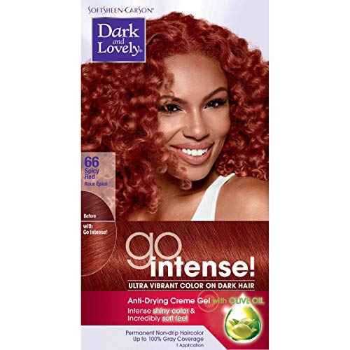 Go Intense Hair Dye for Dark Hair with Olive Oil for Shine and Softness, Spicy Red