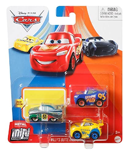 Cars Metal Mini Racers 3-pack card with Fabulous McQueen, Cruz Ramirez and Ramone