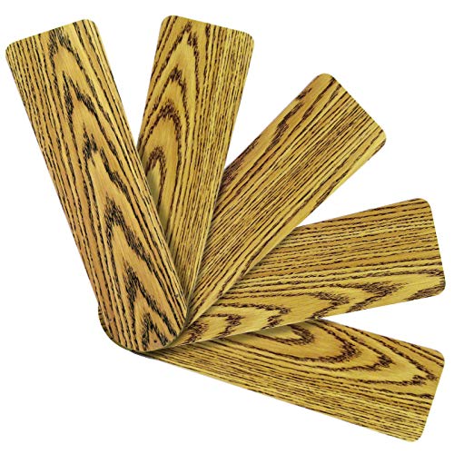 Replacement Blades for 52" Ceiling Fan Pecan/Teak Reversible 5-pack AirWin 236-B01