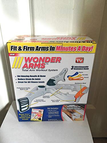 Ontel Wonder Arms Total Workout System Resistance Training Bands, White