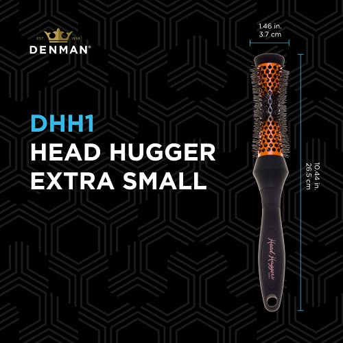 Denman X Small Thermo Ceramic Hourglass Hot Curl Brush DHH4H – Hair Curling Brush for Blow-Drying, Straightening, Defined Curls, Volume & Root-Lift - Orange - Realmdrop Shop