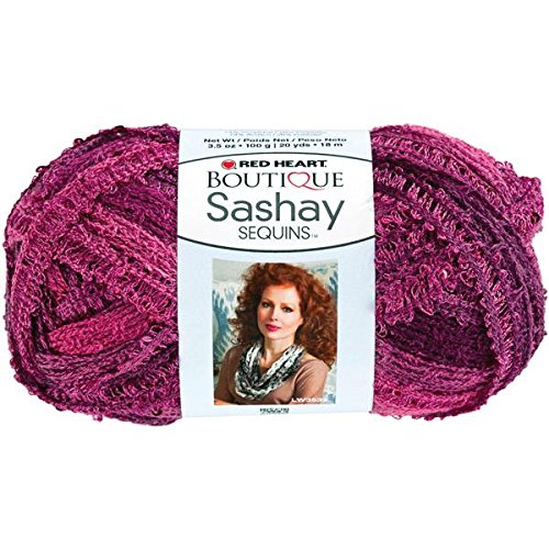 RED HEART Boutique Sashay Sequins Yarn, Phlox