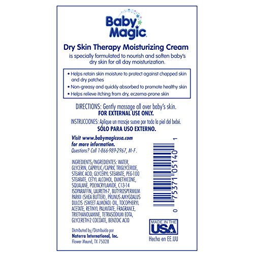 Baby Magic Dry Skin Therapy Moisturizing Cream, Original Baby Scent, 6 Ounces