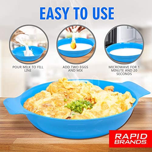 Egg cooker steps: pour milk, add two eggs, microwave, then fluffy scrambled eggs