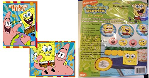 Spongebob Squarepants Party Supplies, Table Decorations, Invitations and Thank You Cards (Serves 8 Guests)