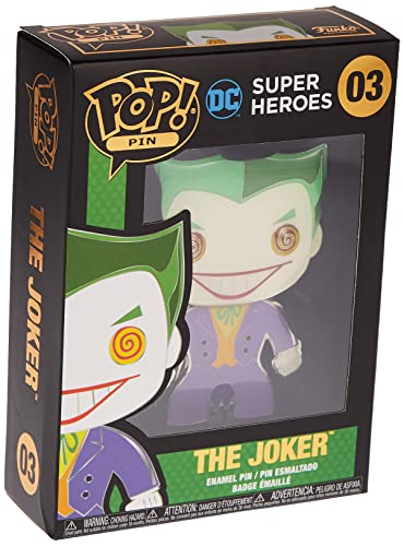 Clown villain enamel pin in its black number 03 window box