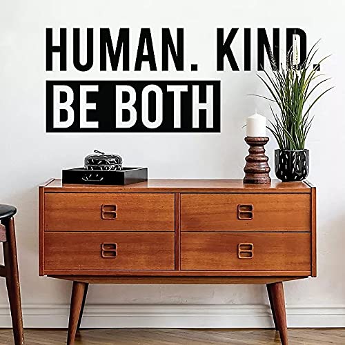 RoomMates Human Kind Peel & Stick Removable Wall Decals, White, 36.5 w x 8.625 H