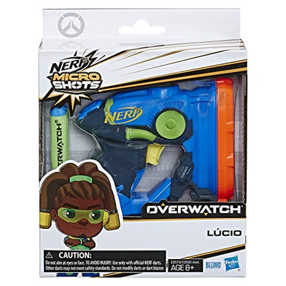 NERF Microshots Overwatch Lucio Blaster -- Includes 2 Official Elite Darts -- for Kids, Teens, Adults