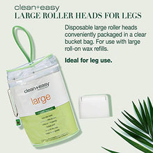 Load image into Gallery viewer, Clean + Easy Large (Legs) Roller Head For Roll On Waxing, Hygienic, Disposable for Unwanted Leg and Body Hair Removal Treatment, Ideal for All Skin and Hair Types, 24-Pack
