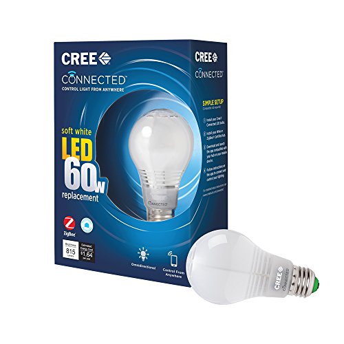 Cree Lighting BA19-08027OMF-12CE26-1C100 Cree Connected LED Smart Bulb, 1pk, Soft White