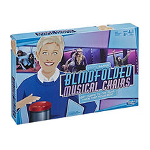 Load image into Gallery viewer, Hasbro Gaming Ellen&#39;s Games Blindfolded Musical Chairs Game, Ellen Degeneres Challenge for Ages 10 &amp; Up
