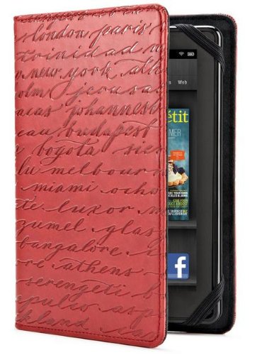 Verso Artist Series Case Cover for Kindle Fire, Cities, Red (does not fit Kindle Fire HD)