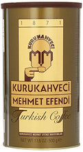 Load image into Gallery viewer, Turkish Ground &amp; Roasted Coffee (Kurukahveci Mehmet Efendi Cekilmiş ve Kavrulmus Turk Kahvesi) – 1.1lb
