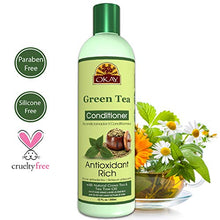 Load image into Gallery viewer, OKAY | Green Tea Nourishing Antioxidant Rich Conditioner | For All Hair Types &amp; Textures | Revitalize - Rejuvenate - Restore | With Tea Tree Oil | Free of Paraben, Silicone, Sulfate | 12 oz
