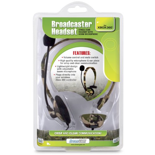 Gaming, dreamgear, Xbox 360 Broadcaster Headset - Camo