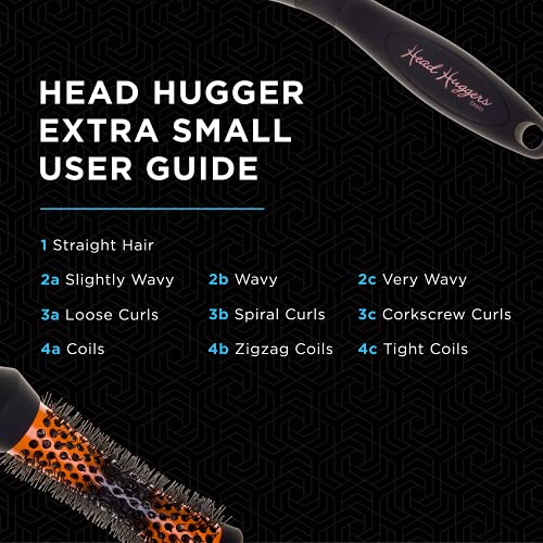 Denman X Small Thermo Ceramic Hourglass Hot Curl Brush DHH4H – Hair Curling Brush for Blow-Drying, Straightening, Defined Curls, Volume & Root-Lift - Orange - Realmdrop Shop
