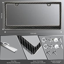 Load image into Gallery viewer, Auto Drive Graphite Carbon Fiber Gel License Plate Frame
