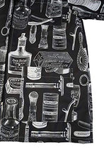 Load image into Gallery viewer, Betty Dain Vintage Print Barber Jacket, Throwback Style Illustrated Print, Black
