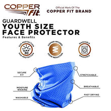 Load image into Gallery viewer, Copper Fit Baby Boys&#39; Big Guardwell Face Cover and Neck Gaiter, Blue, Youth
