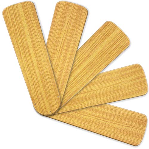 Replacement Blades for 52" Ceiling Fan High Gloss Washed Oak/Teak Reversible 5-pack AirWin 236-B04