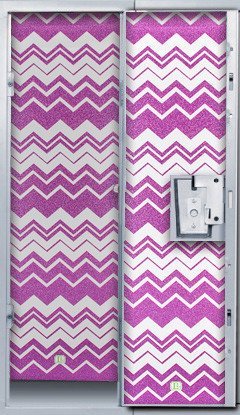 LockerLookz Locker Wallpaper - Pink Chevron - 24 pieces