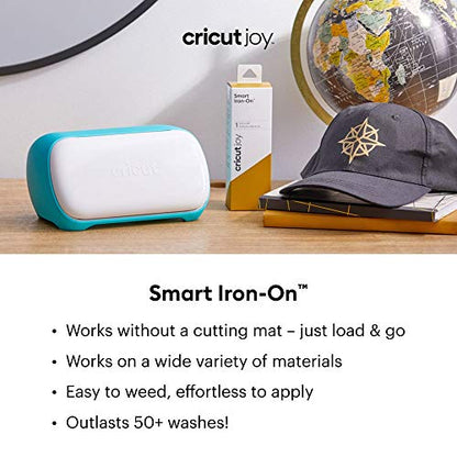 Cricut Joy Smart Glitter Iron On Vinyl, DIY Supplies, 5.5" x 19" HTV Roll - Pink