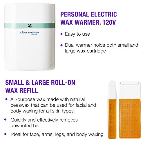 120V personal wax warmer with small and large roll-on wax refills
