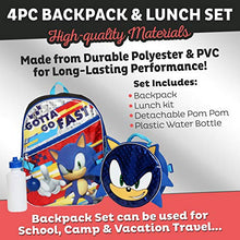 Load image into Gallery viewer, Boys 4PC Sonic the Hedgehog Licensed Backpack and Lunch Set
