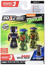Load image into Gallery viewer, 3D Character Creator Teenage Mutant Ninja Turtles Basic Refill Pack Style 1 Novelty Toy
